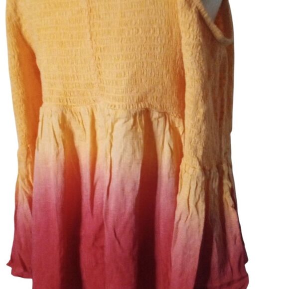 Torrid Rayon Smocked Bright Ombre Blouse Top Size 1X - Picture 9 of 11